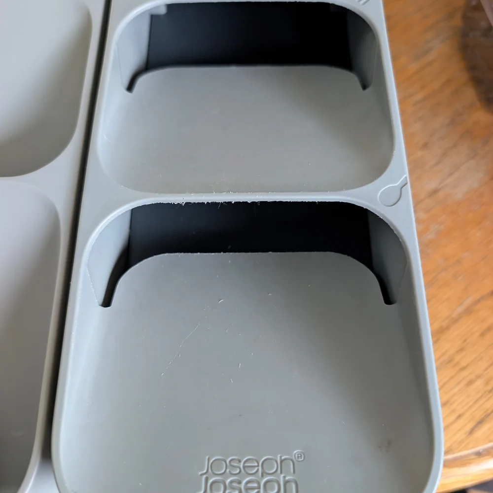 Gray Kitchen Drawer Organizer Tray